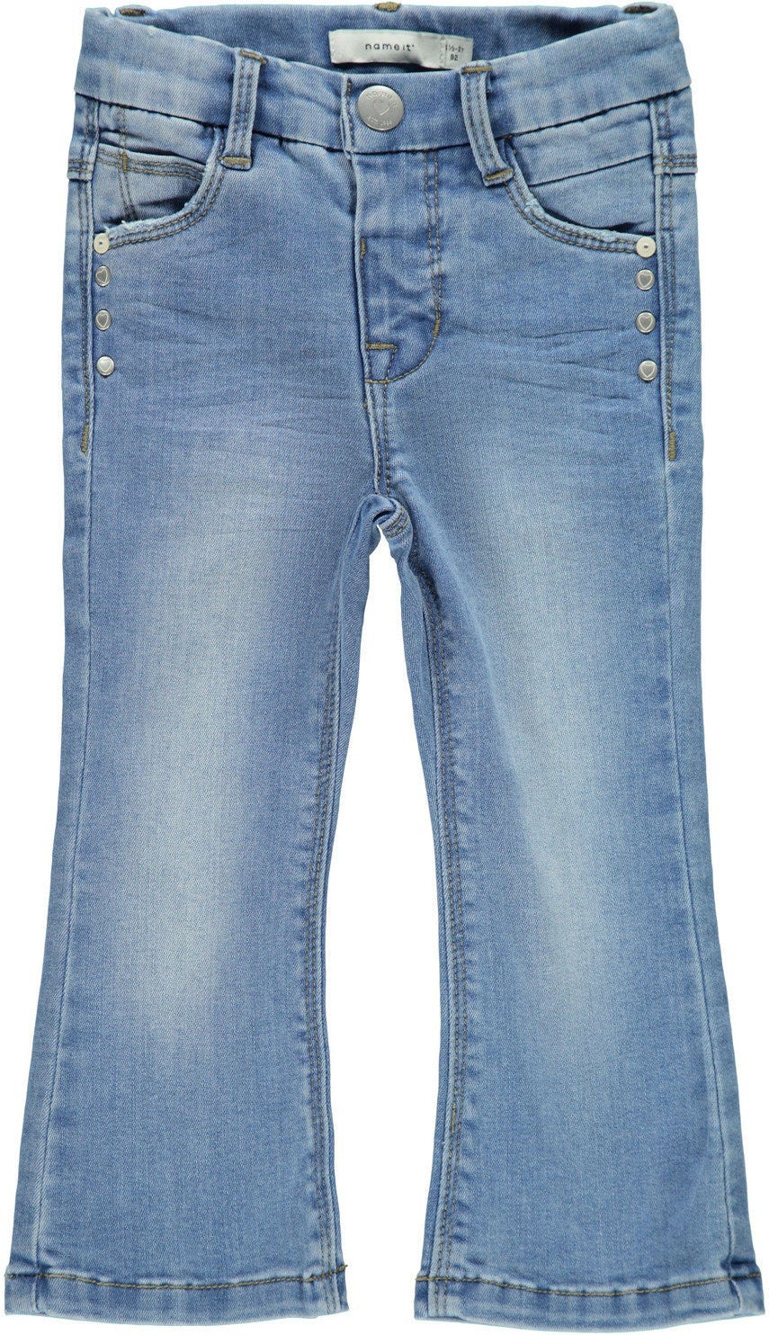 Name it Polly Bootcut Jeans, Light Blue Denim, 86
