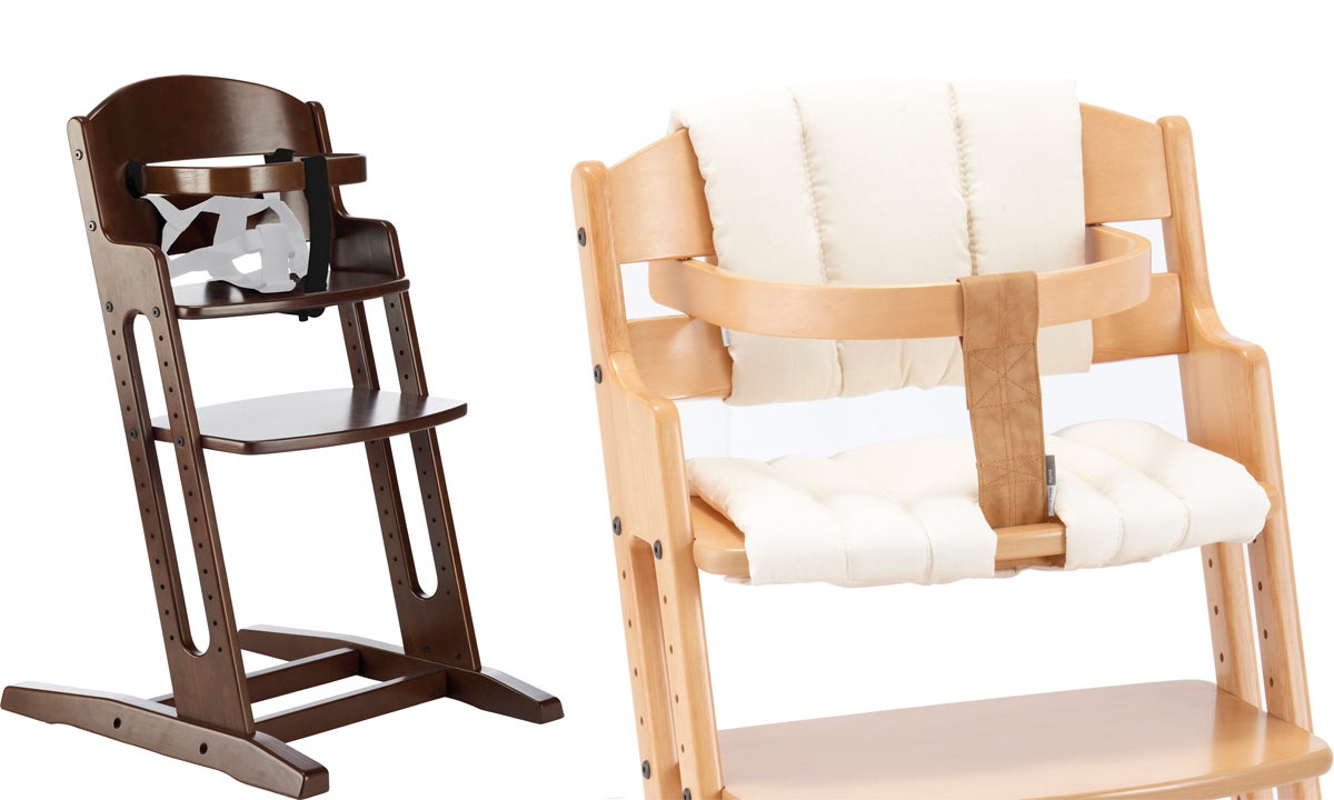 BabyDan Danstolen Matstol, Walnut + Matstolsdyna, Beige