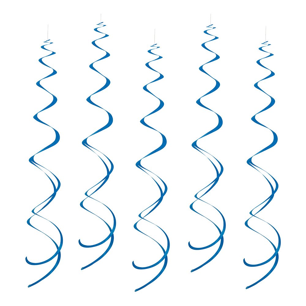 Swirls Mörkblåa Hängande Dekoration - 8-pack