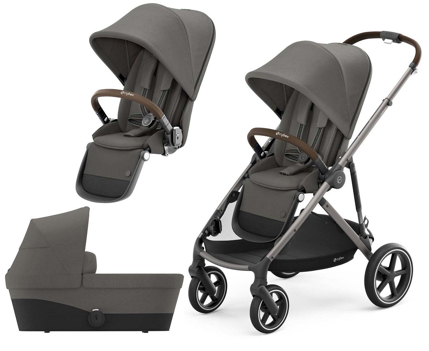 Cybex Gazelle S Syskonvagn, Taupe/ Soho Grey