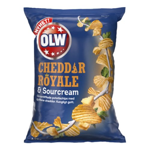 OLW Cheddar Royale & Sourcream Chips - 175 gram