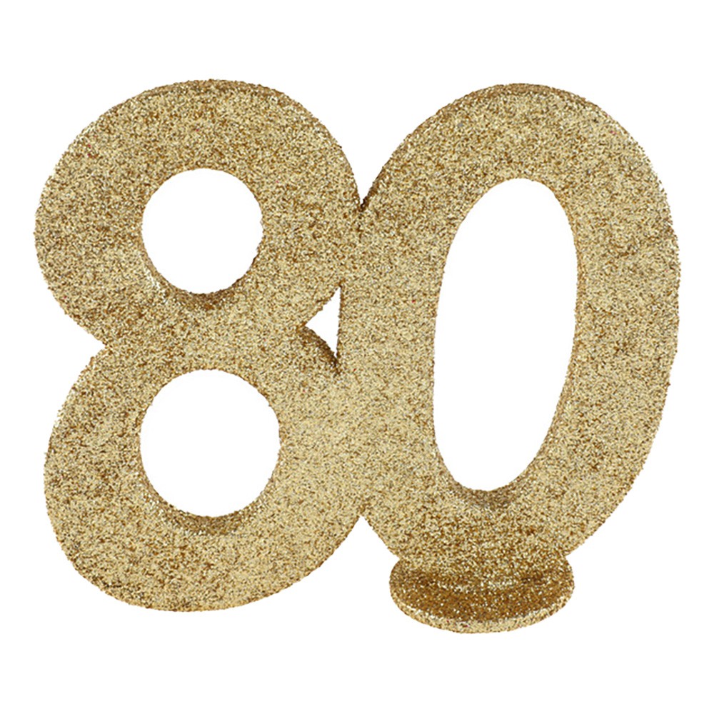Bordsdekoration Siffra Guld/Glitter - Siffra 80