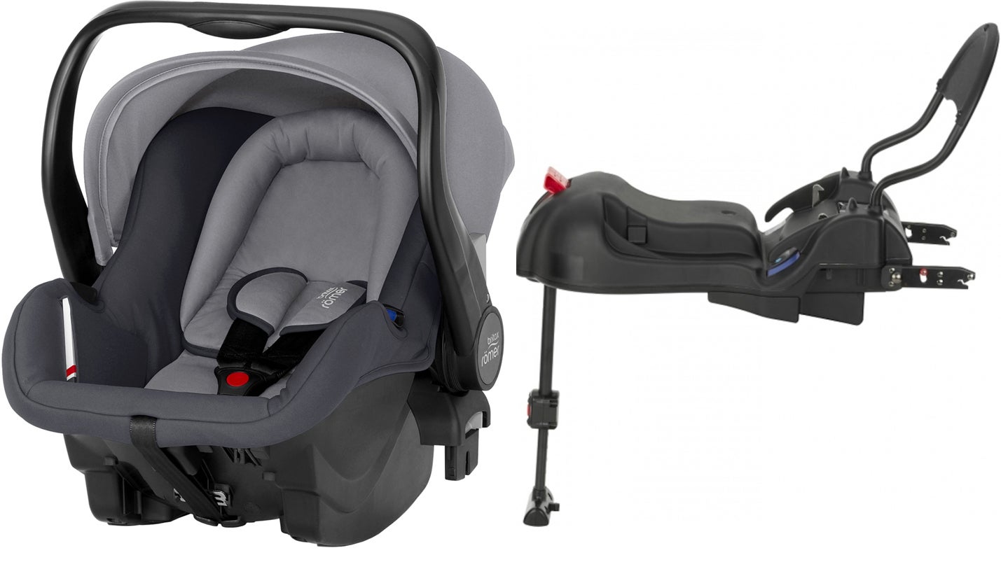 Britax Primo Babyskydd, Storm Grey + Bas Primo