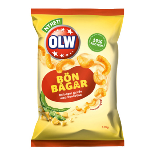 OLW Bönbågar Ost - 135 gram