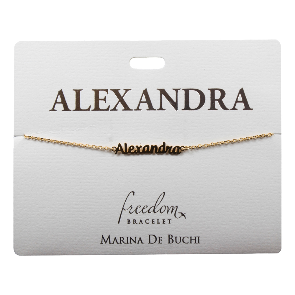 Namnarmband Guld - Alexandra