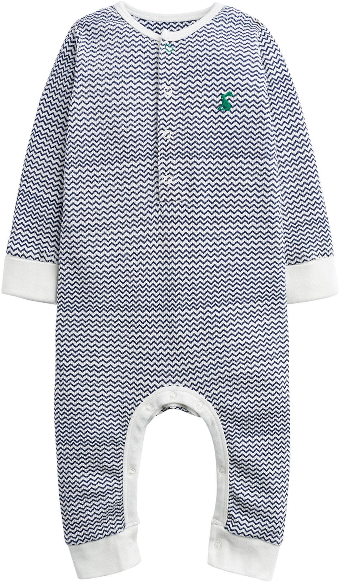 Tom Joule Waffle Jumpsuit, Navy Zig Zag 1mån