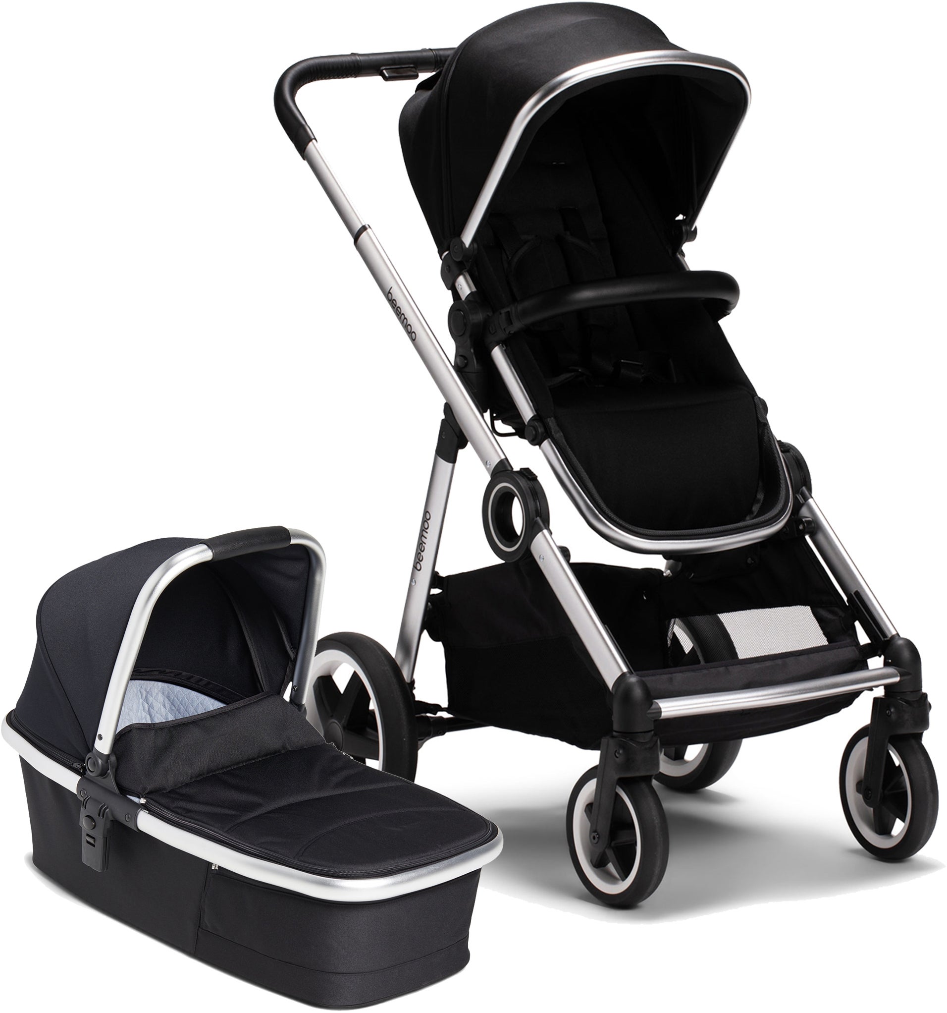 Beemoo Twin Travel+ 2020 Duovagn, Black