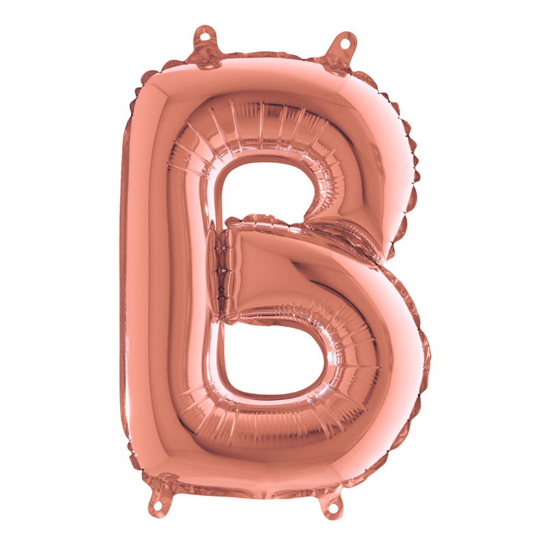 Bokstavsballong Mini Roséguld - Bokstav B