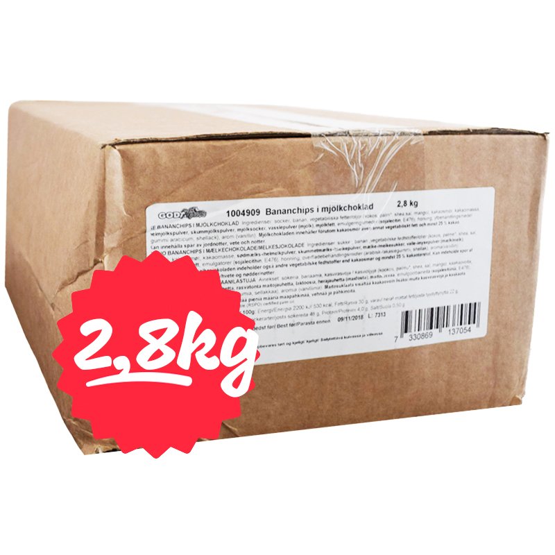 Hel Låda Godis Bananchips 2,8kg - 71% rabatt
