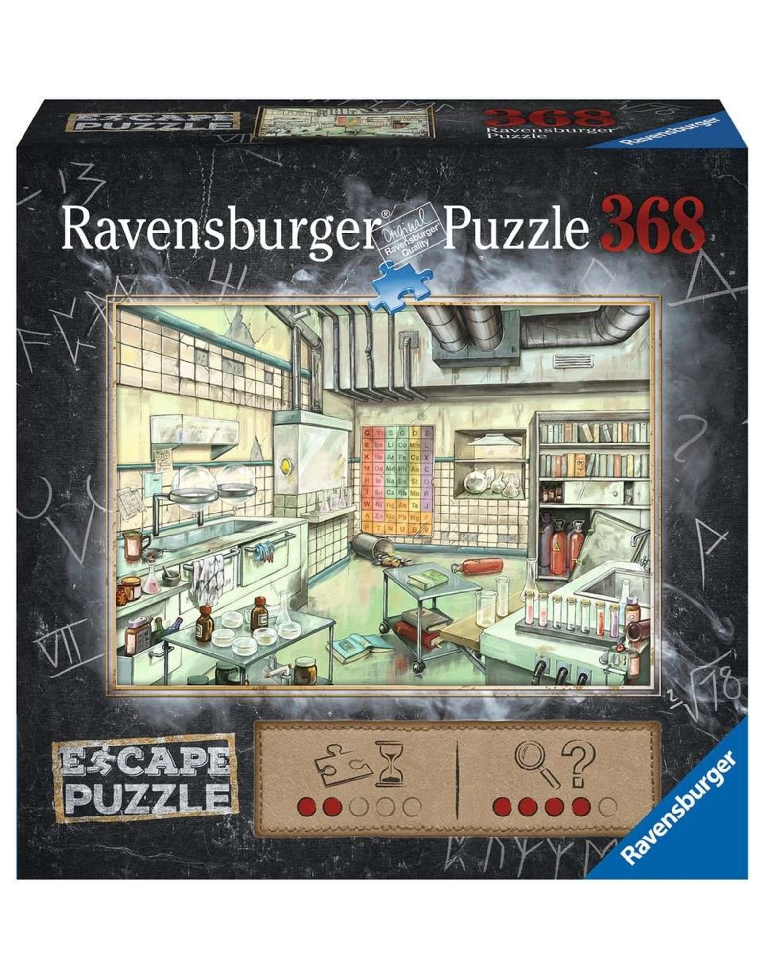 Ravensburger Pussel Escape Laboratorium, 368 Bitar