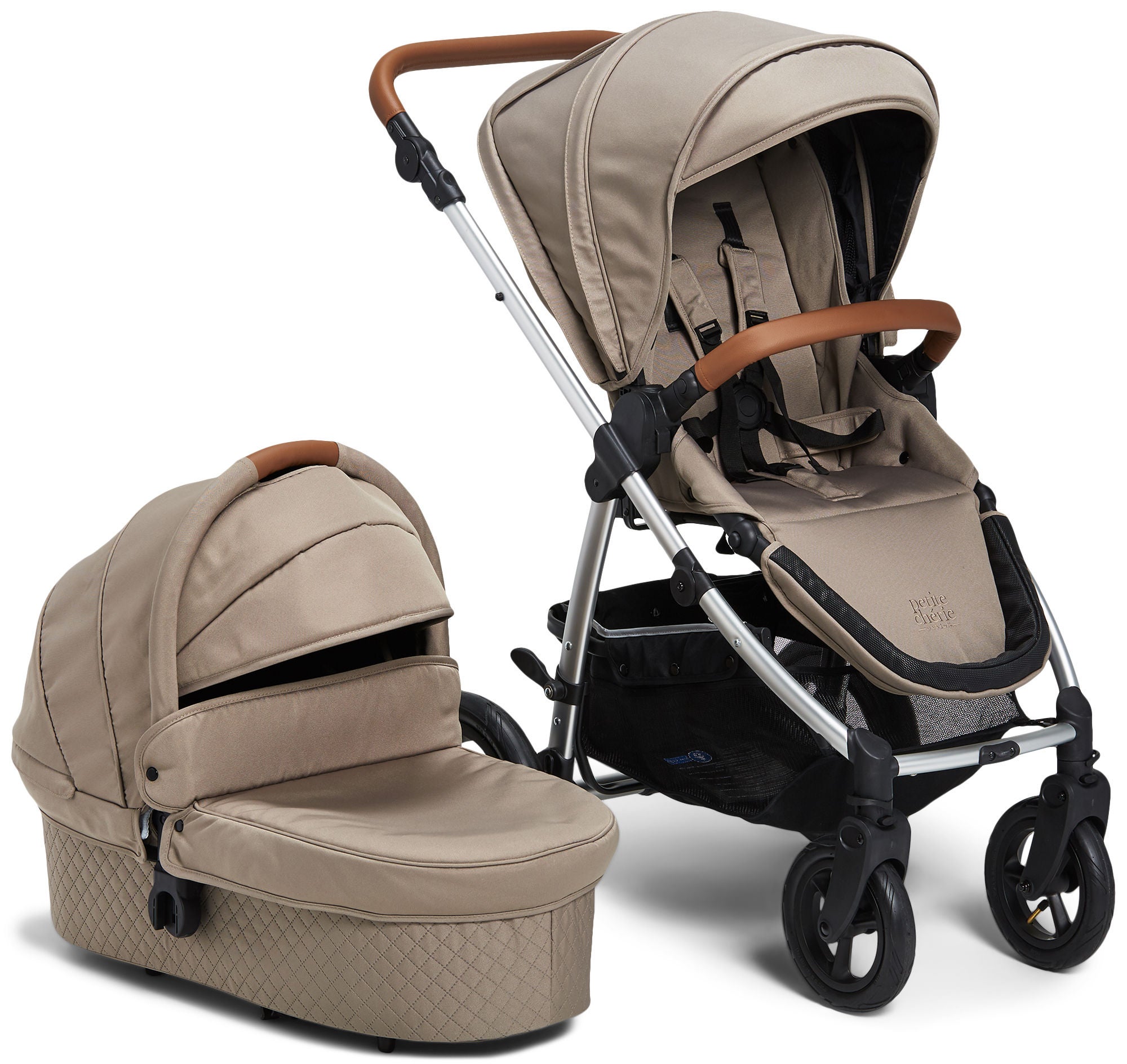 Petite Chérie Heritage 2 Duovagn, Taupe/Silver