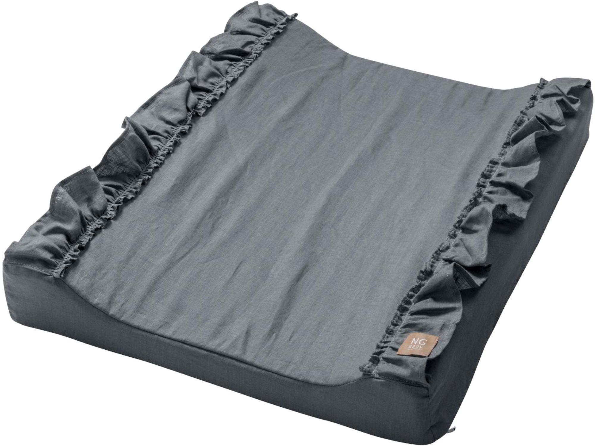 NG Baby Skötbädd Mood Ruffles, Graphite Grey