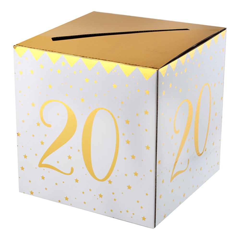 Presentbox Siffra med sedelfack Guld - Siffra 20