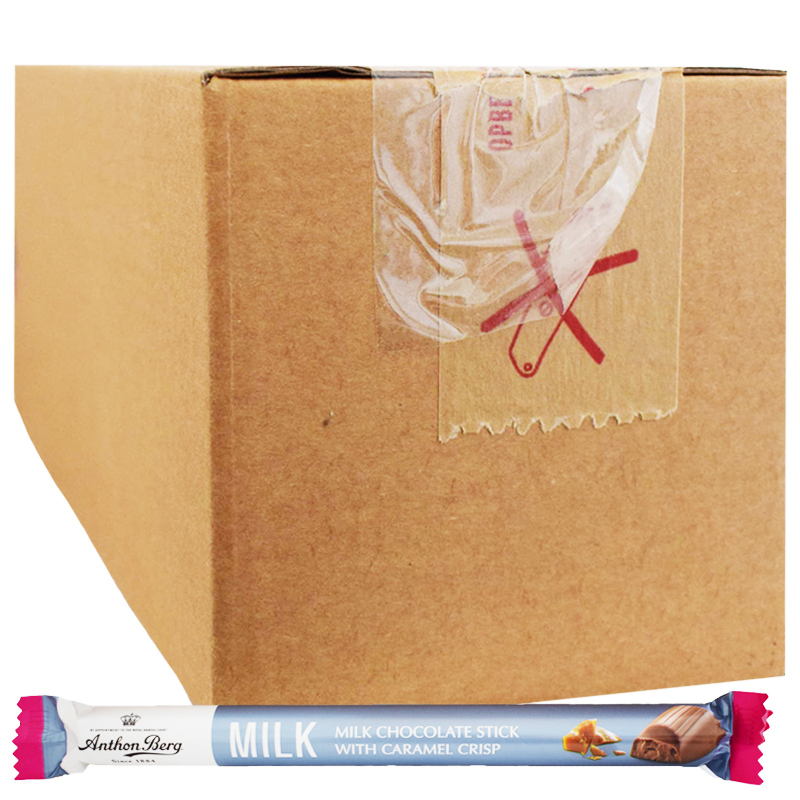 Hel Låda Godis "Chocolate Stick Caramel Crisp" 24 x 37g - 50% rabatt