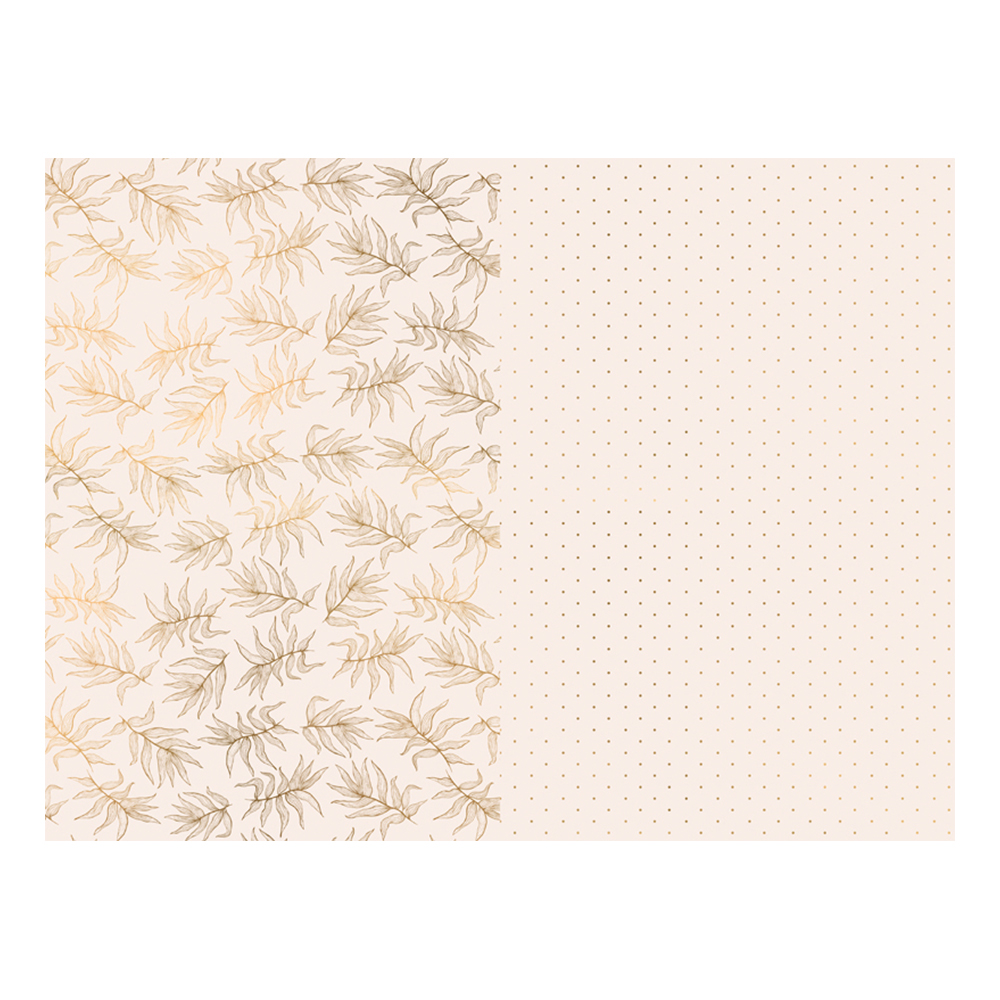 Presentpapper Prickigt/Löv Pastellrosa - 2-pack