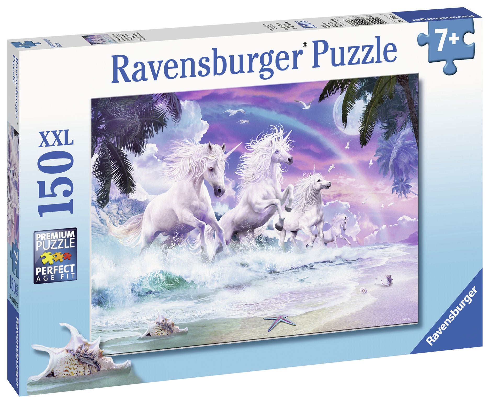Ravensburger Pussel Enhörningar På Strand 150 Bitar