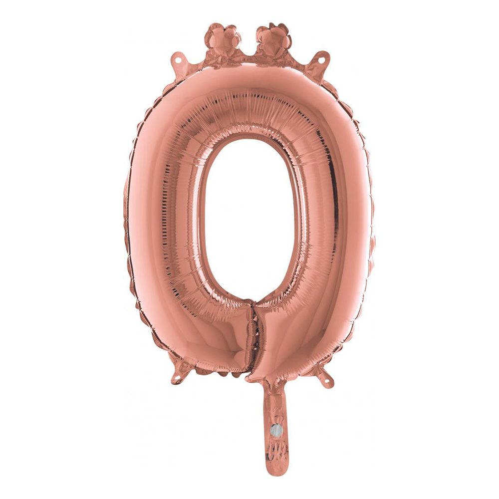 Bokstavsballong Mini Roséguld - Bokstav Ö