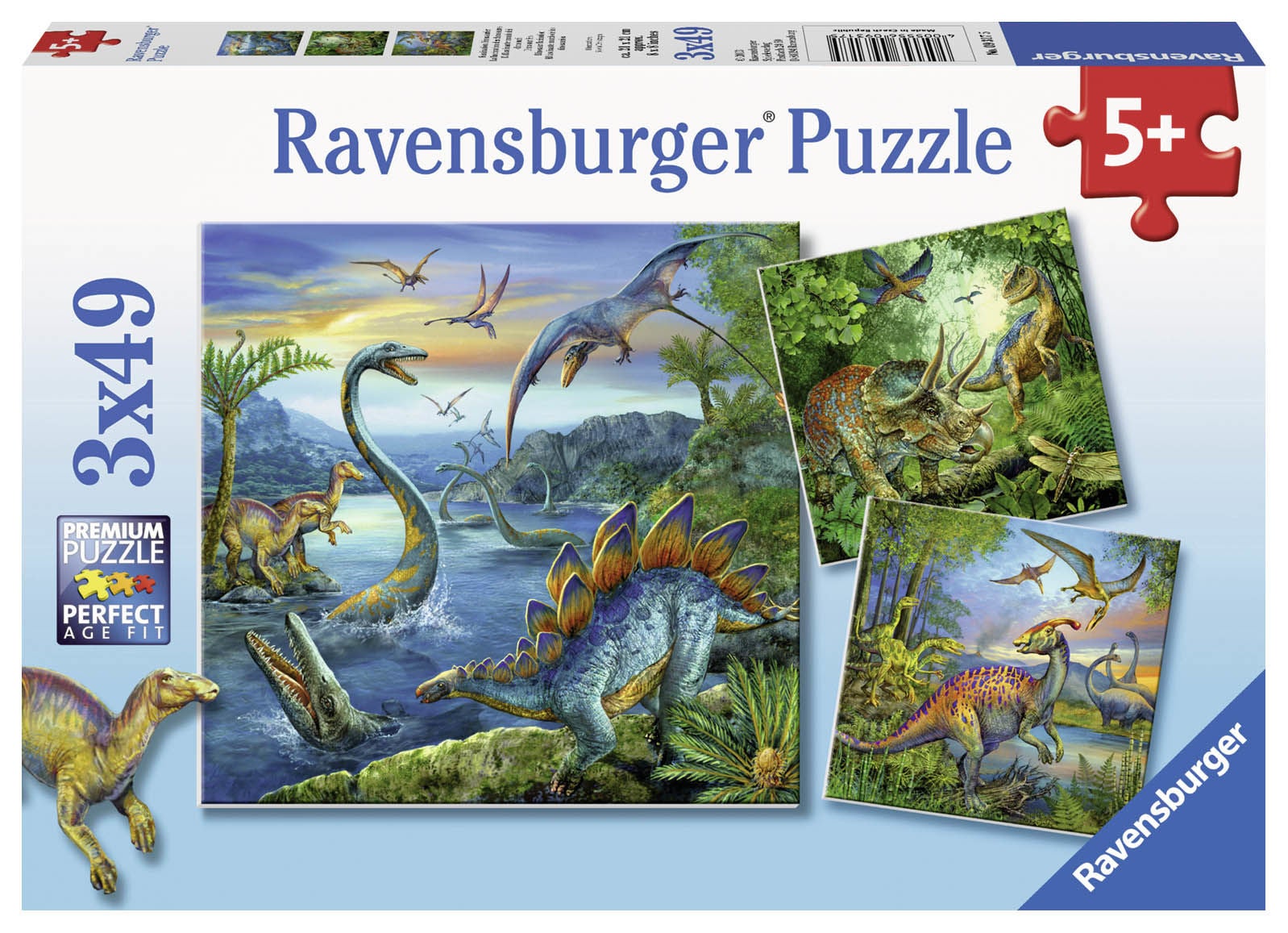 Ravensburger Pussel Dinosaurie 3x49 Bitar