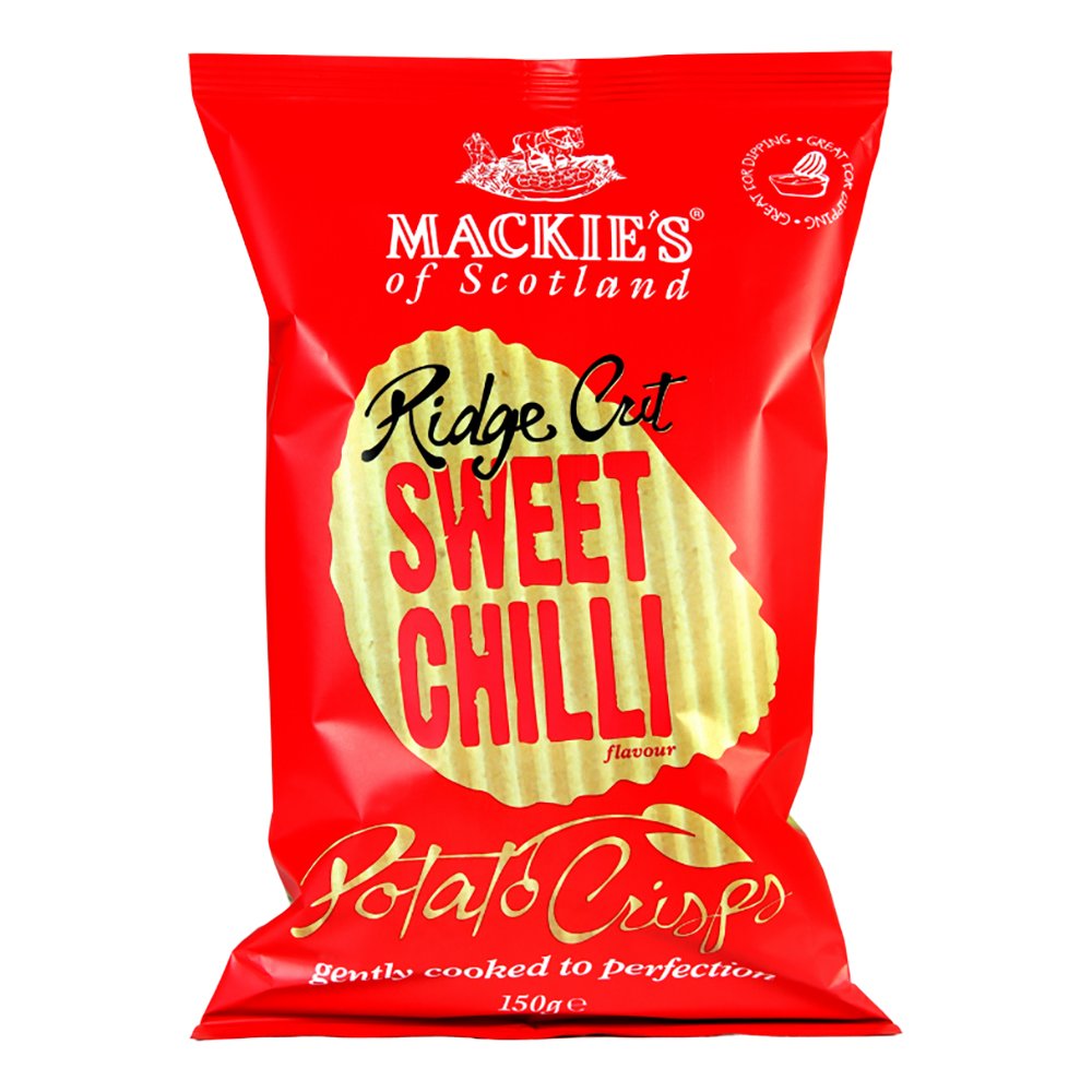 Mackie's Sweet Chilli Chips Räfflade - 150 gram