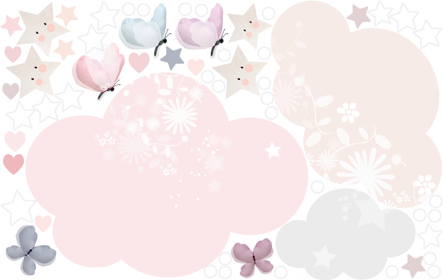 Schmooks Wallsticker Extra Sleepy Moon, Pink