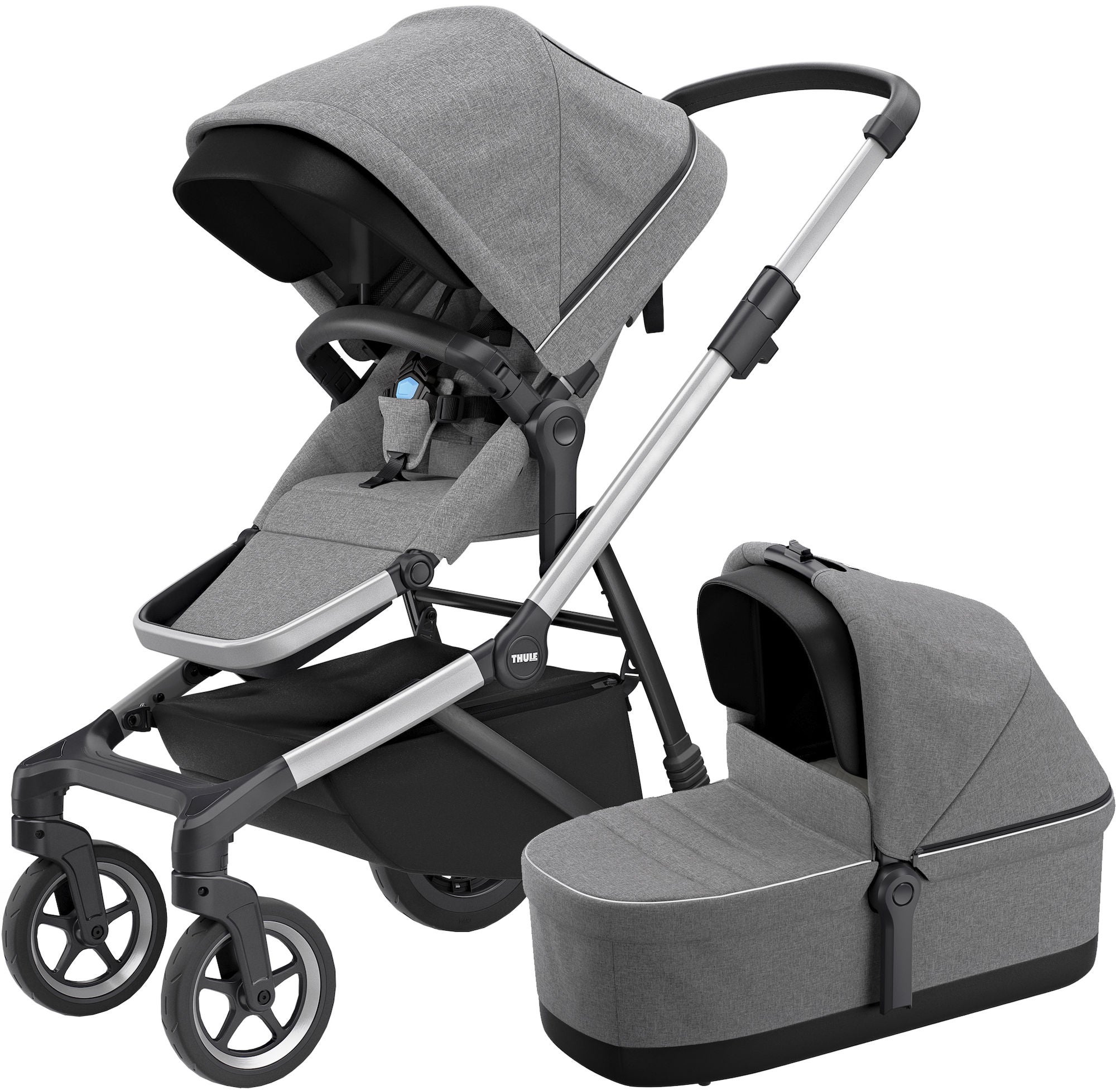Thule Sleek Duovagn, Grey Melange