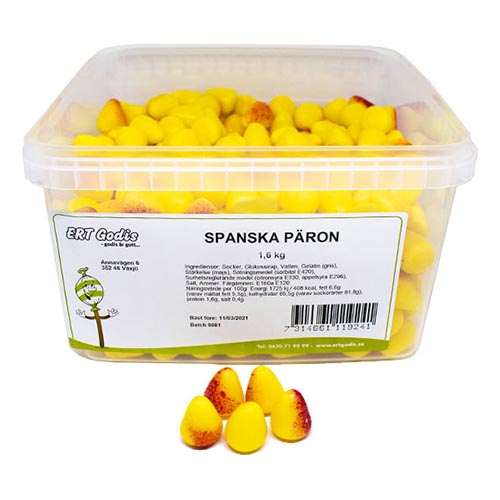 Spanska Päron Lösvikt i Burk - 1.6 kg