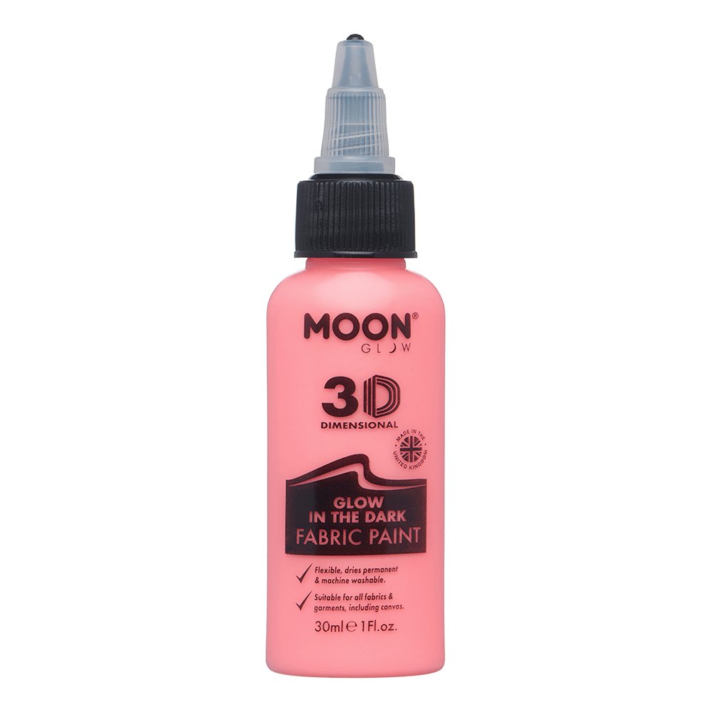 Moon Creations Självlysande Textilfärg - Röd