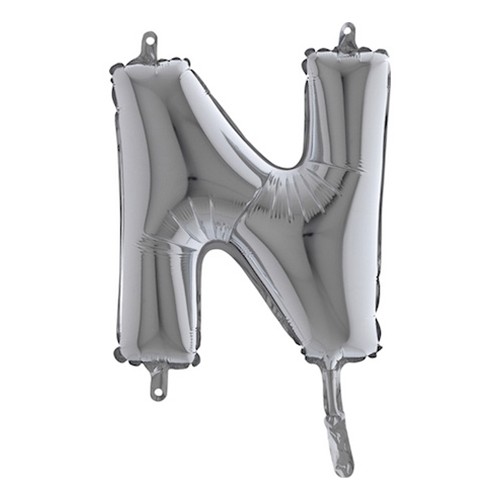 Bokstavsballong Mini Silver - Bokstav N