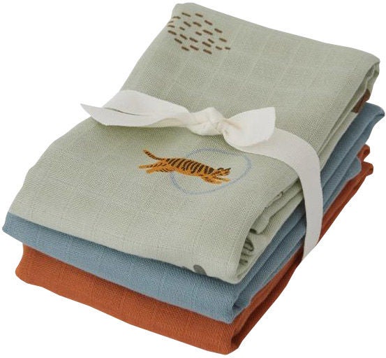 OYOY Muslinfilt 3-pack Tiger