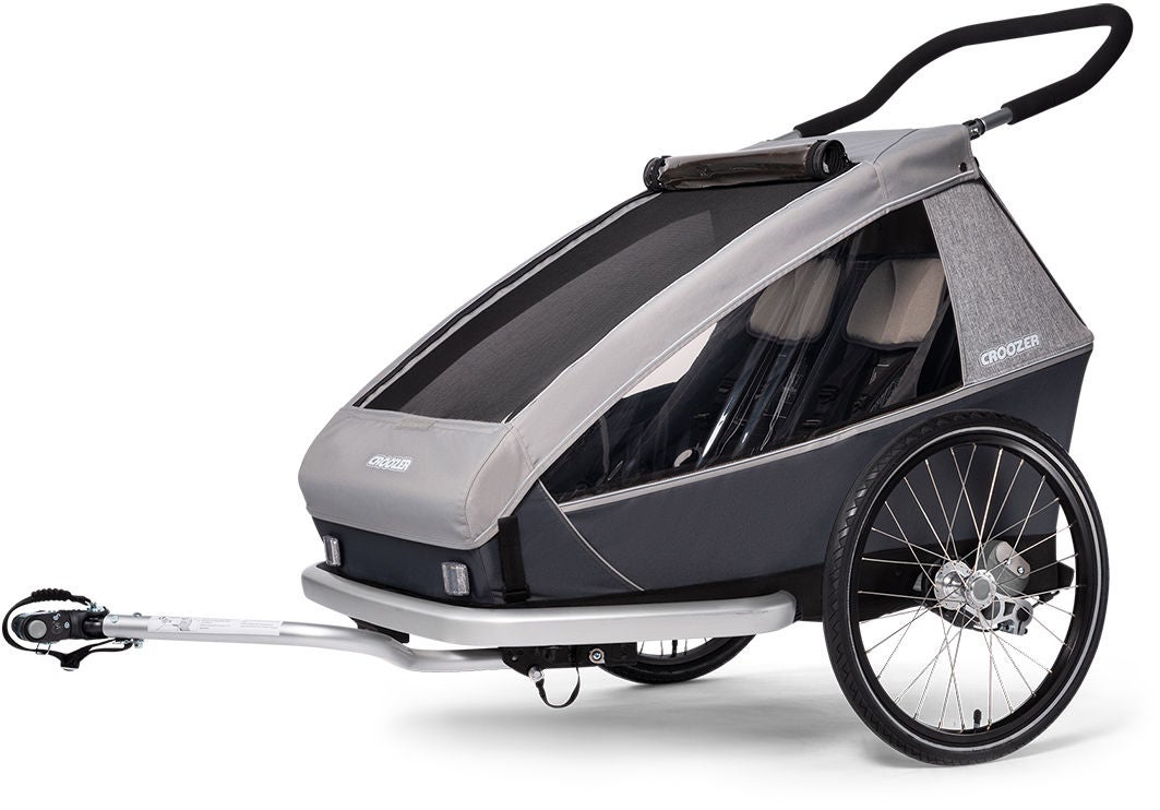 Croozer Kid Keeke 2 Cykelvagn, Grå/Mörkgrå