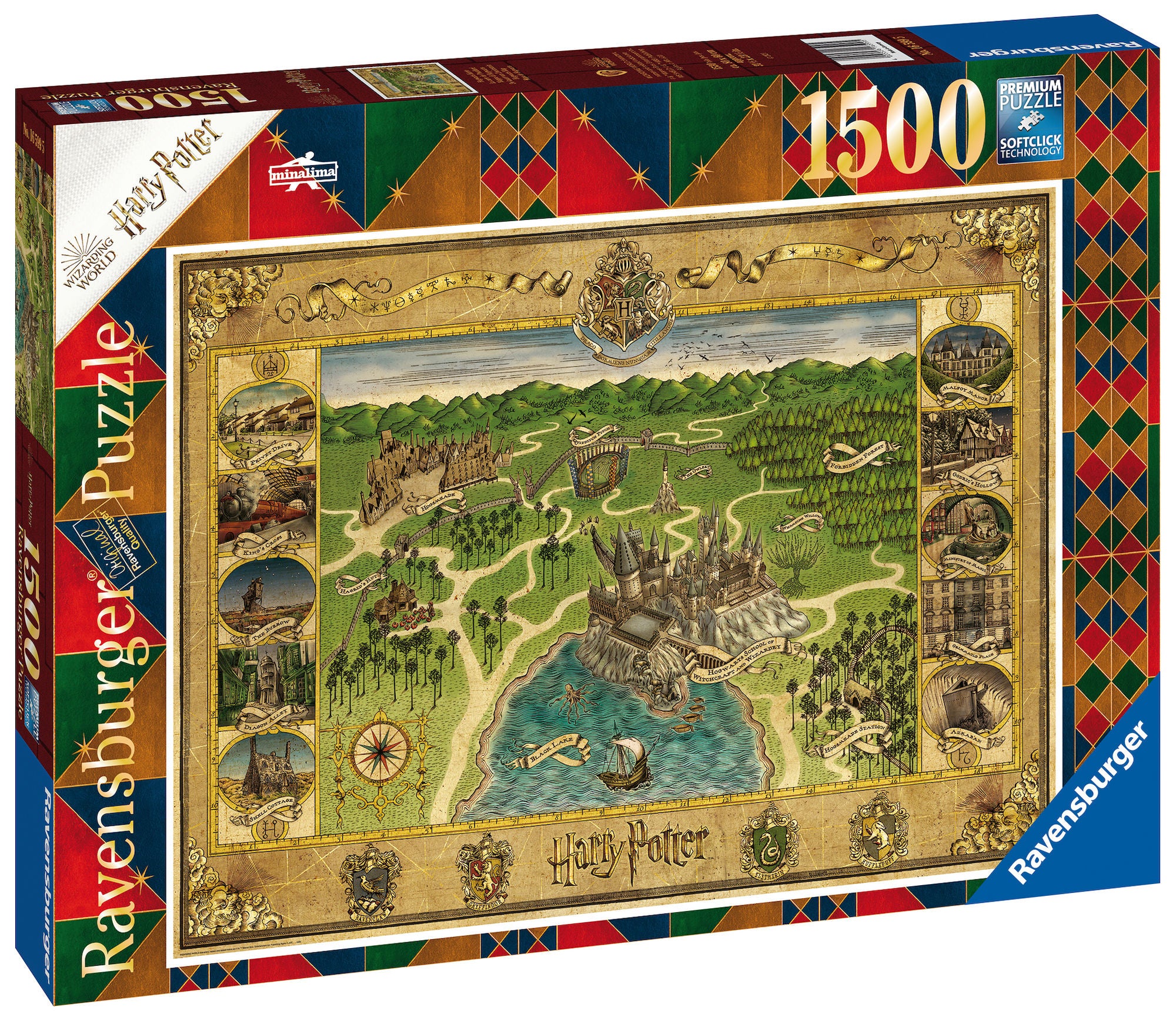 Ravensburger Pussel Harry Potter: Hogwarts Karta 1500 Bitar