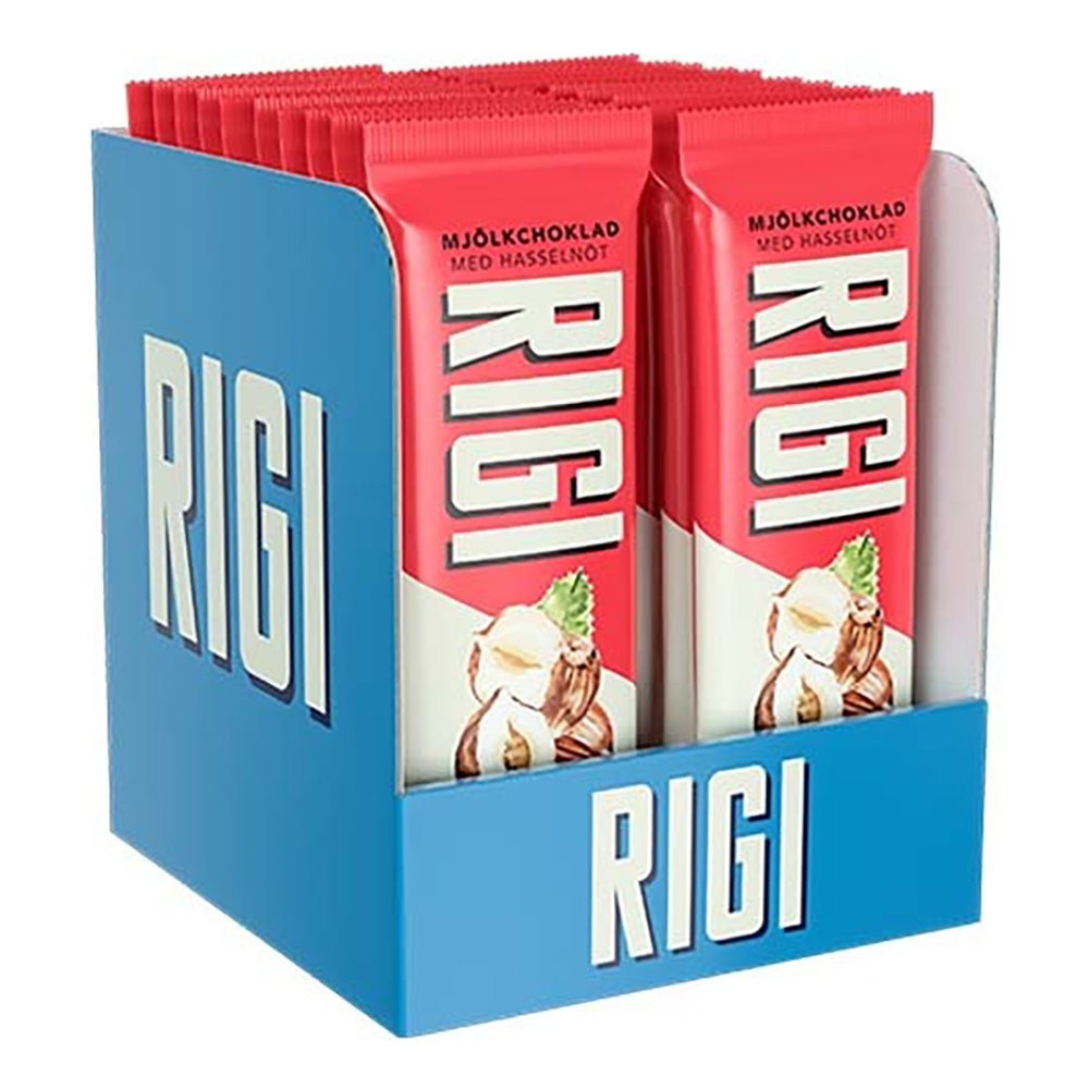 Rigi Hasselnöt Chokladbit - 20-pack