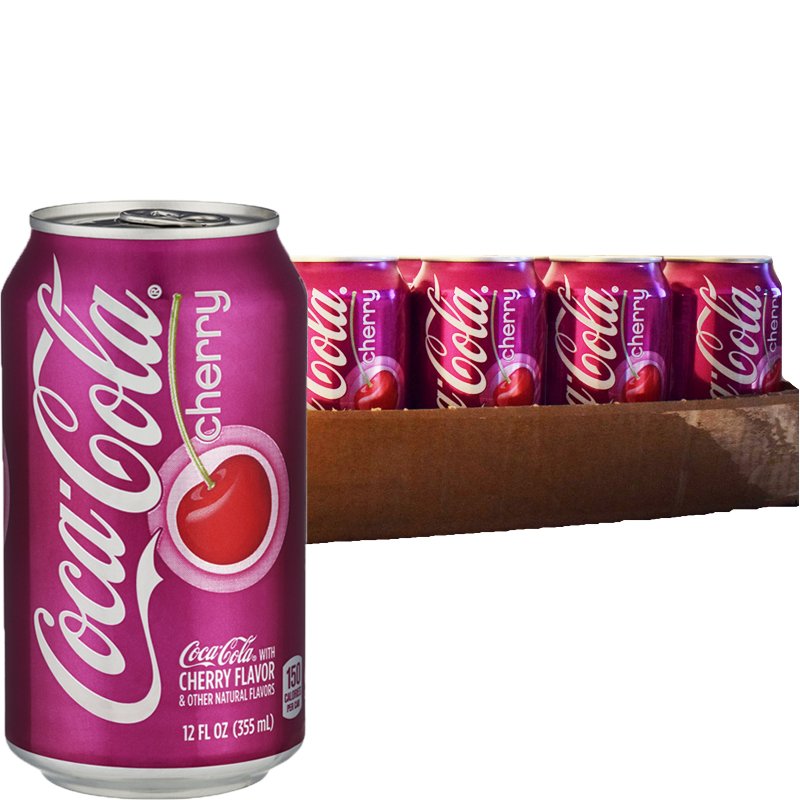 Hel Platta Läsk "Coca Cola Cherry" 24 x 355ml - 33% rabatt