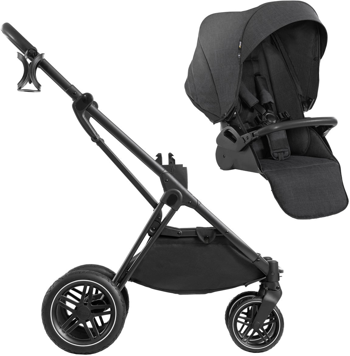 Hauck Vision X Sittvagn, Black Melange/Black