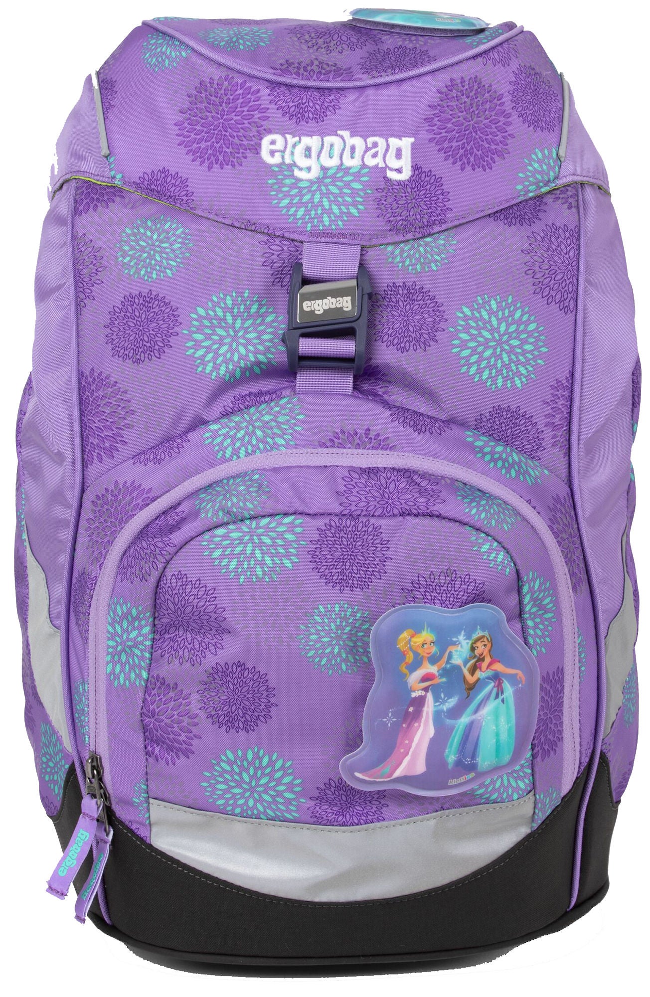 Ergobag Prime Reflex Ryggsäck SleighBear Glow, Purple Ice Flowers 20L