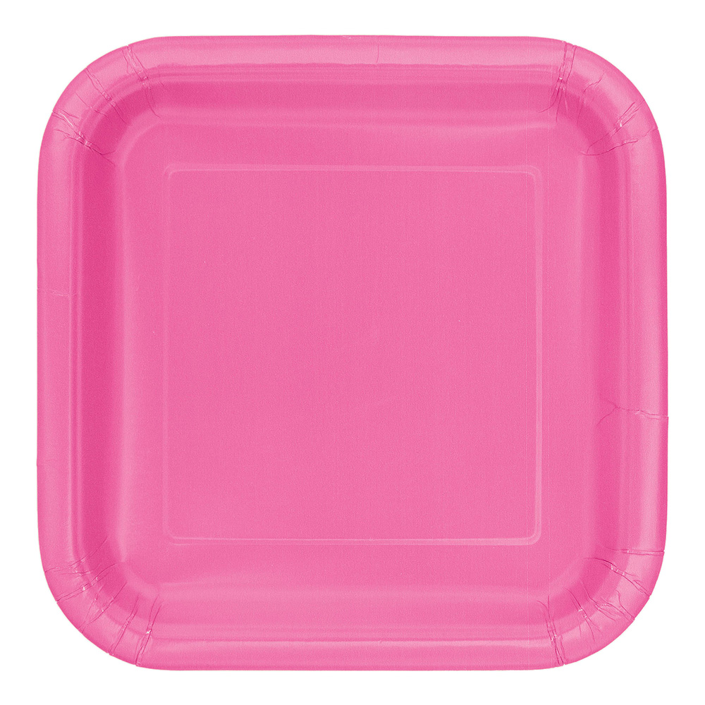Pappersassietter Kvadrat Rosa - 16-pack