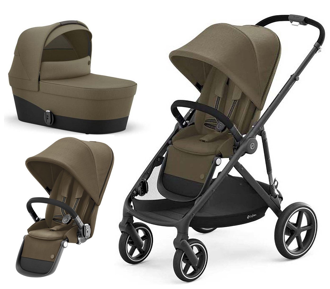 Cybex Gazelle S Syskonvagn, Black/ Classic Beige