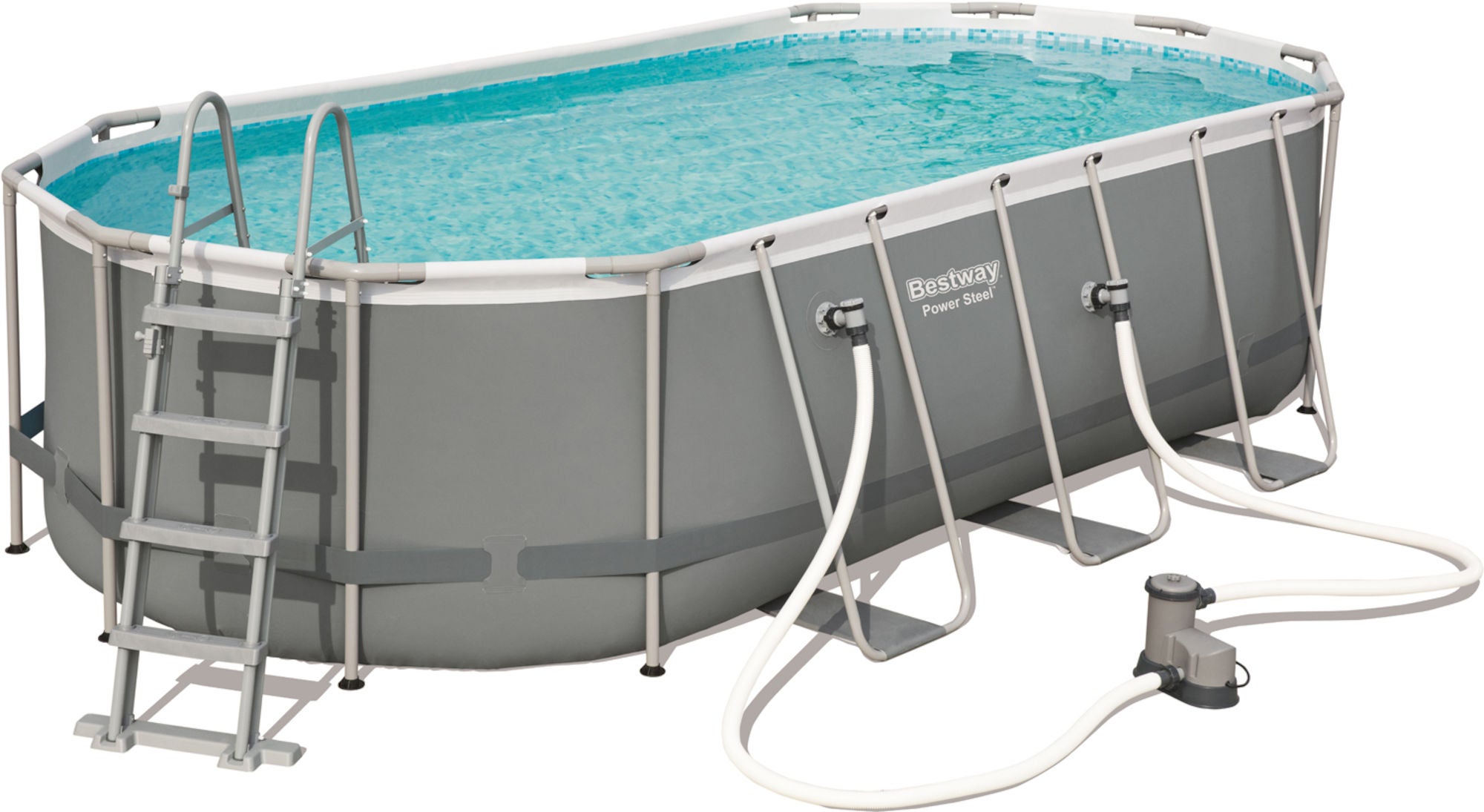Bestway Power Steel Oval Pool m. Tillbehör 549 x 274