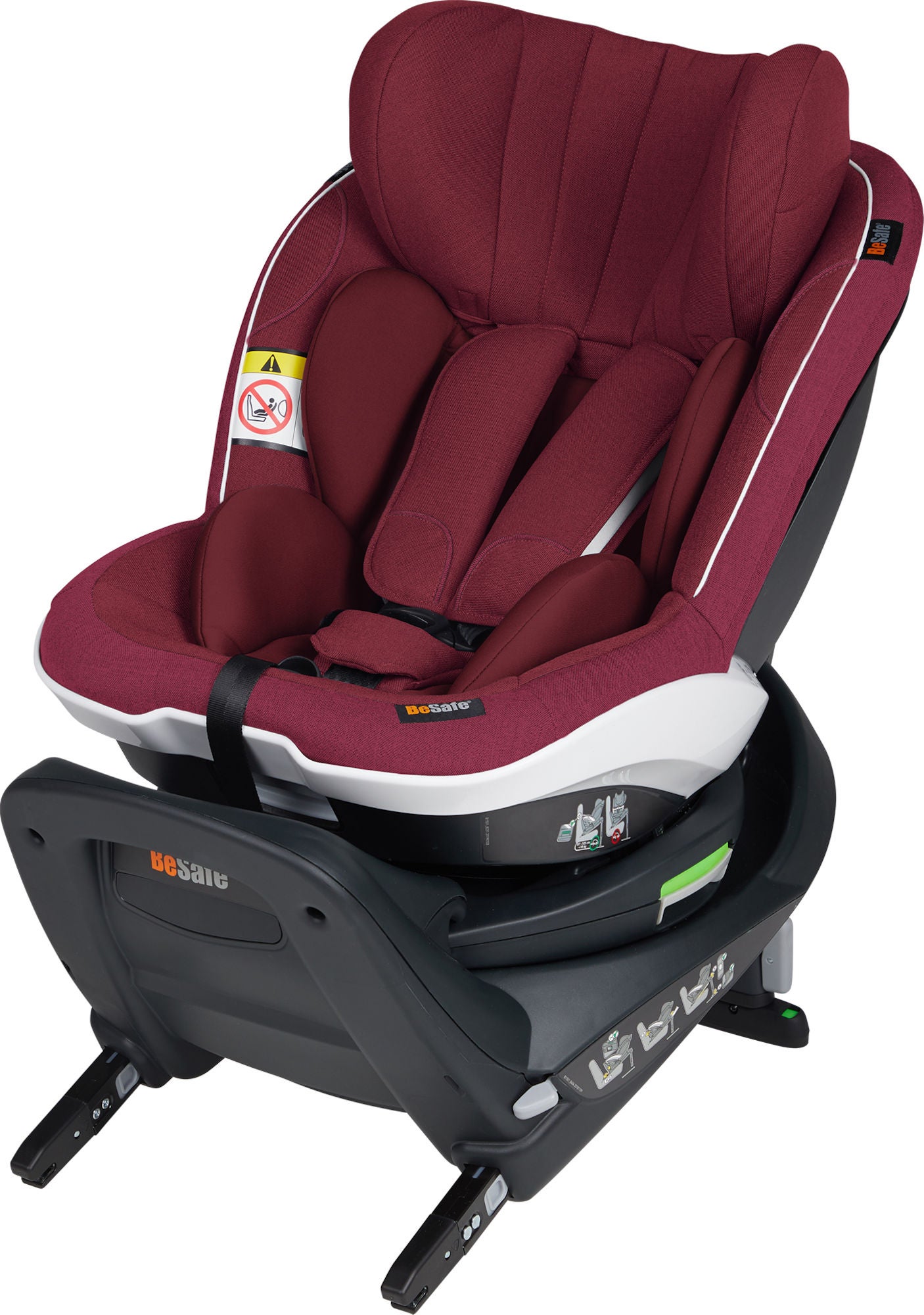 BeSafe iZi Twist i-Size Bilbarnstol, Burgundy Mèlange