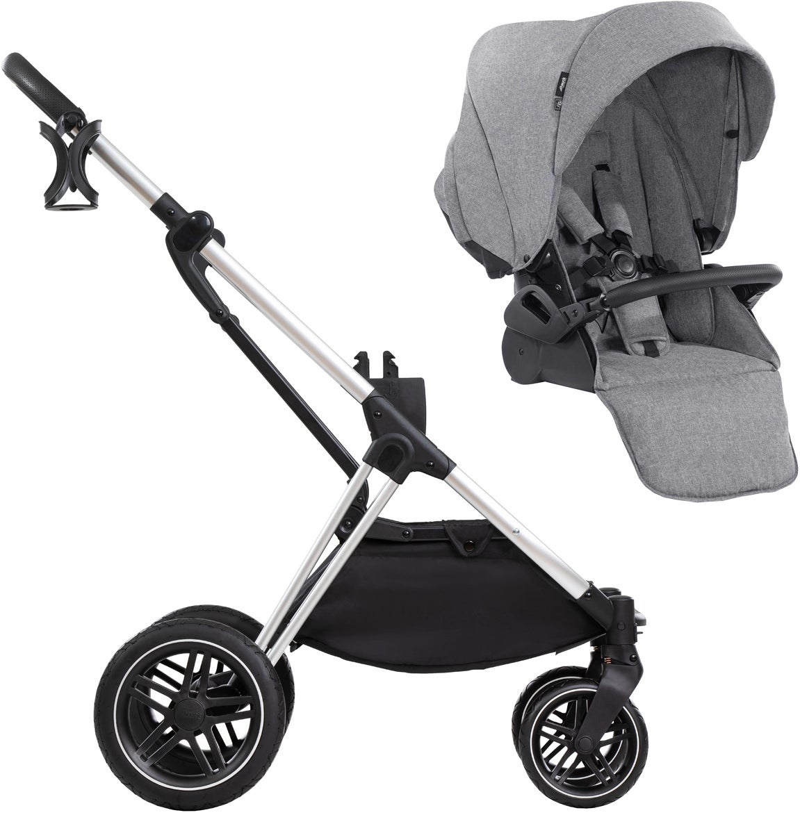 Hauck Vision X Sittvagn, Grey Melange/Silver