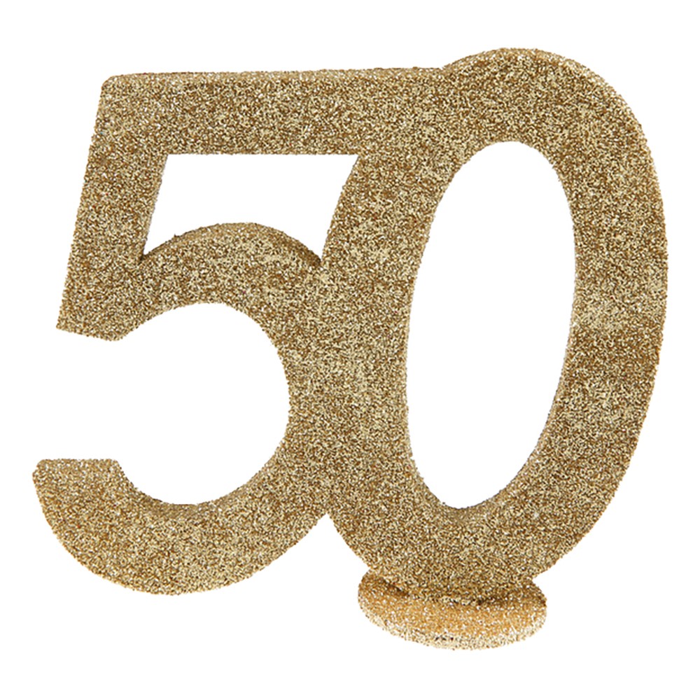 Bordsdekoration Siffra Guld/Glitter - Siffra 50