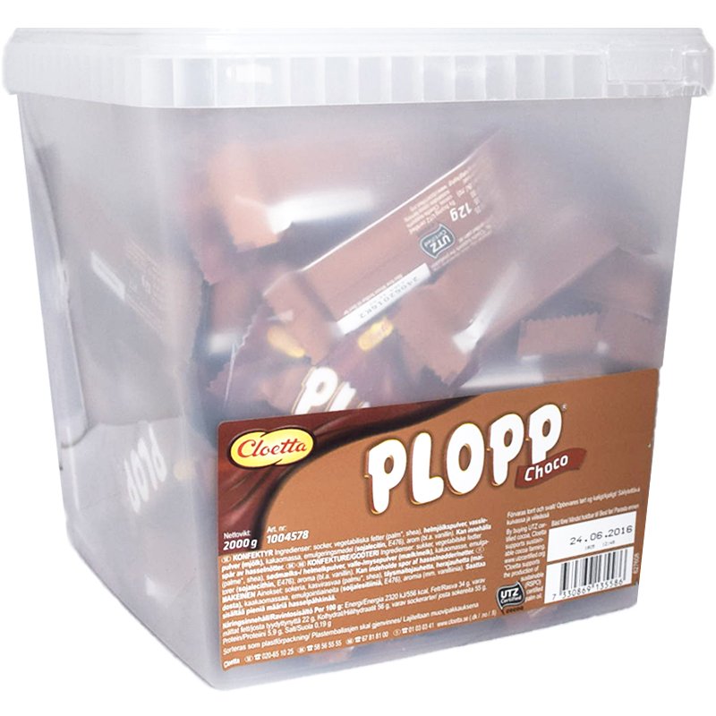 Hel Låda Plopp "Choco" 2kg - 85% rabatt