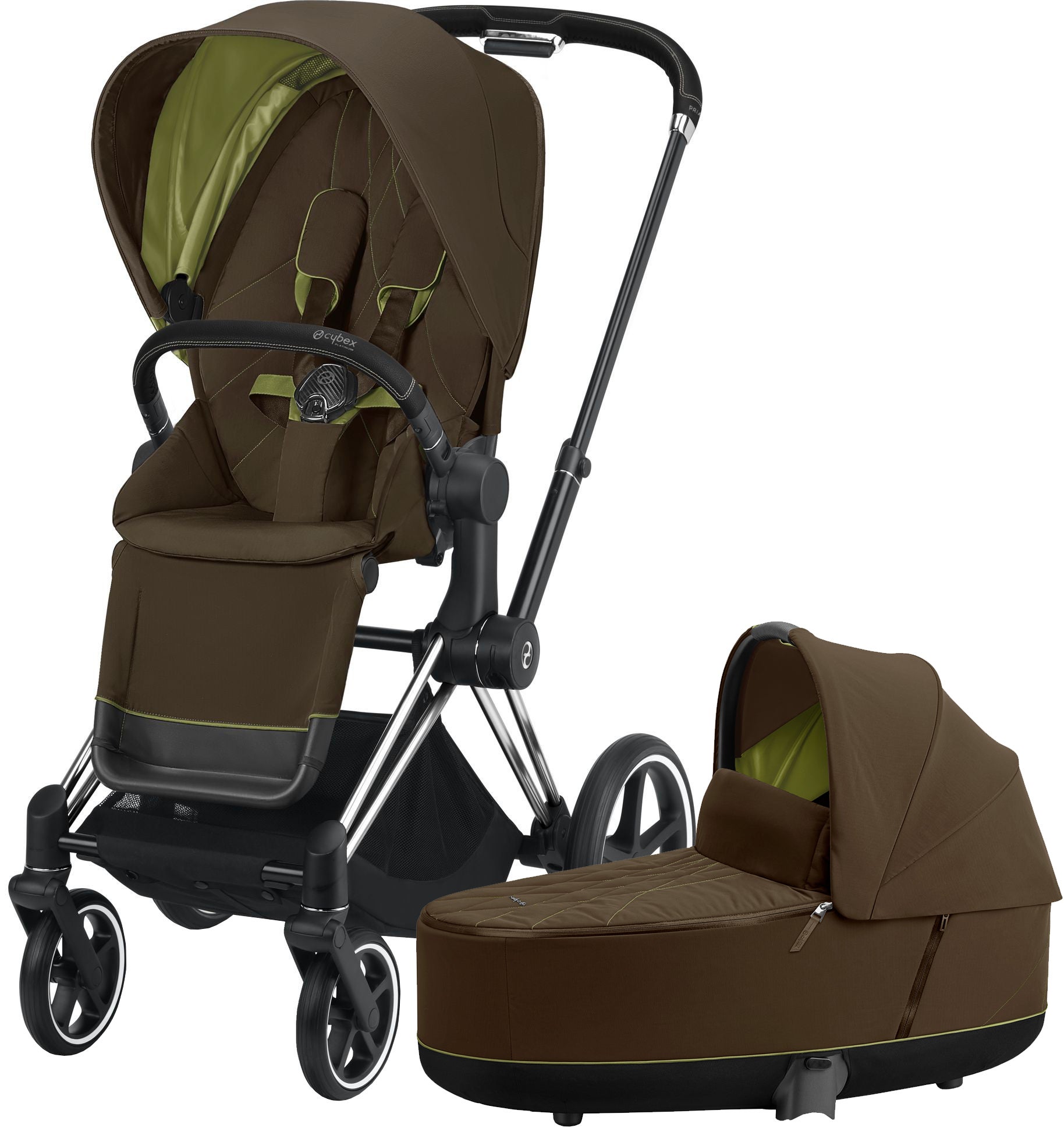 Cybex Priam Duovagn, Khaki Green/Chrome Black