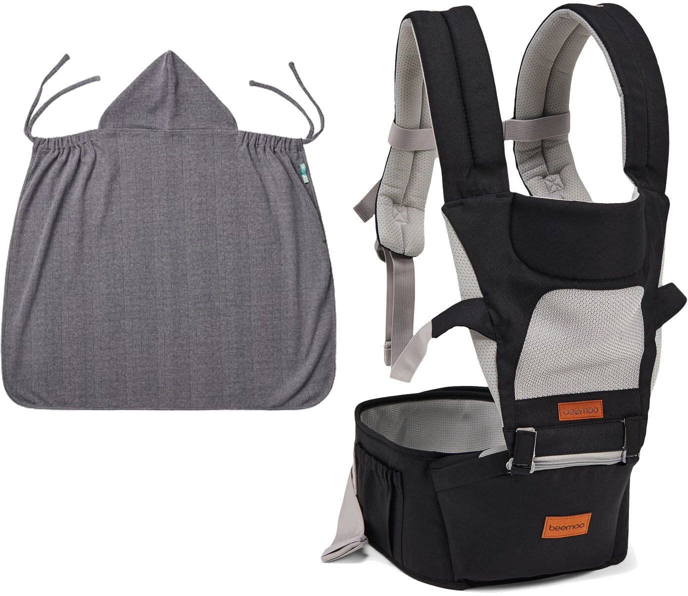 Beemoo Carry Comfort Air Bärsele inkl Överdrag, Black