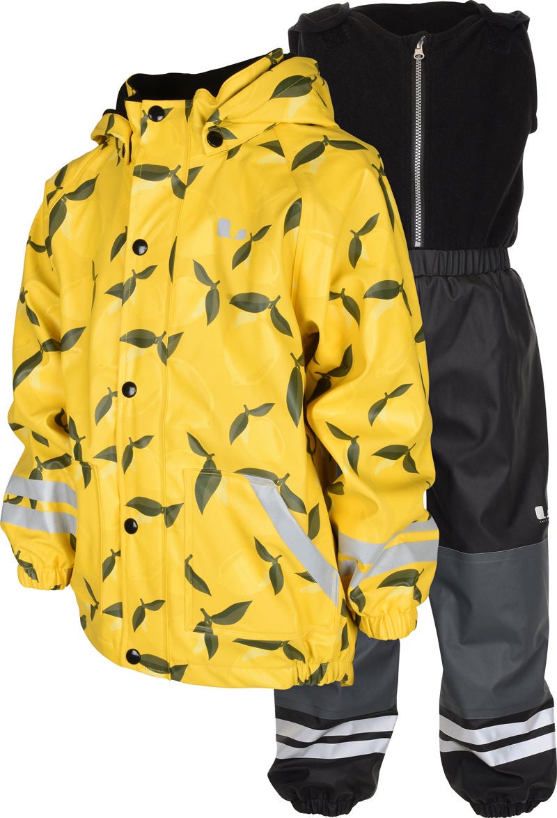 Lindberg Nordskog Fodrat Regnställ, Yellow, 80
