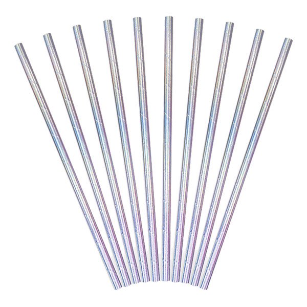Papperssugrör Färgskimrande - 10-pack