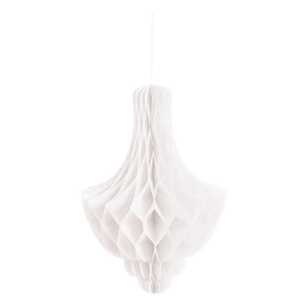 Honeycomb Chandelier Vit