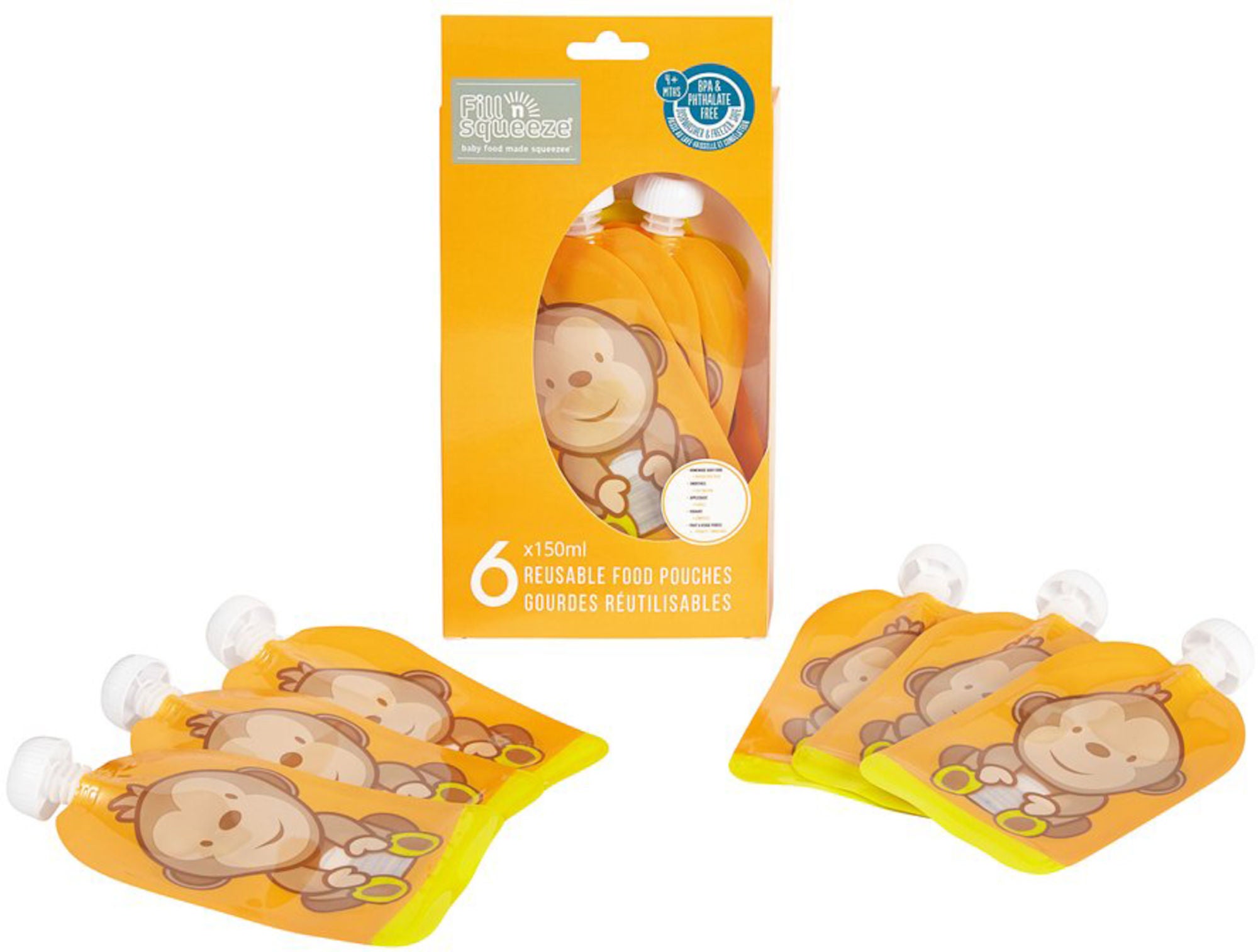 Fill n Squeeze Portionspåsar Zipper 6-pack