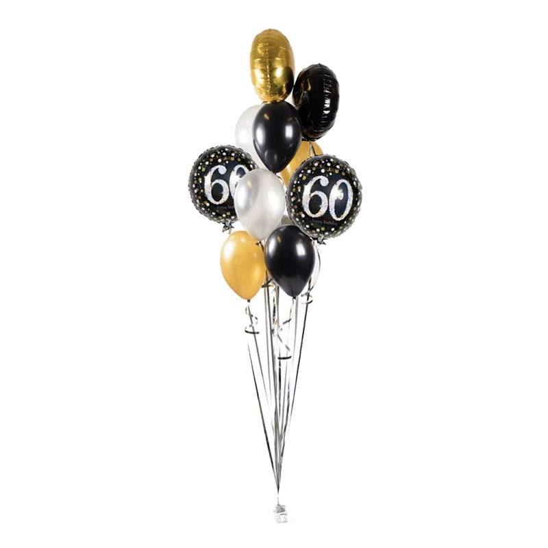 Ballongbukett Happy Birthday Sparkling 60