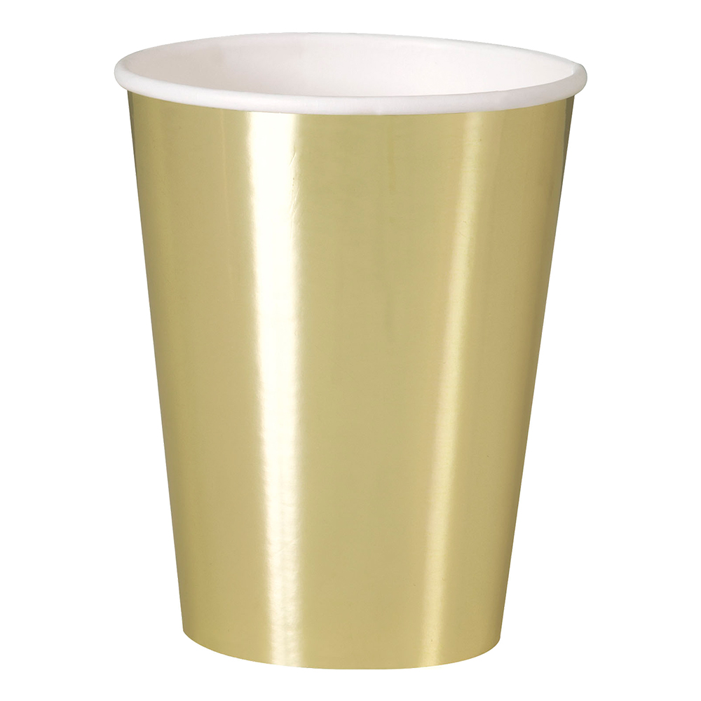 Pappersmuggar Guld Metallic - 8-pack